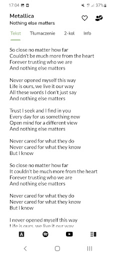 Teksto Lyrics Screen 3