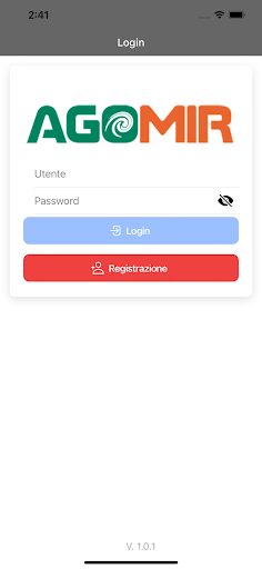 Android application Agomir OE PAN screenshort