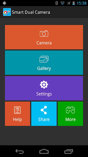 Android application Smart Front Back Dual Camera screenshort