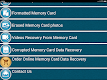 screenshot of Memory Card Data Recovery Help