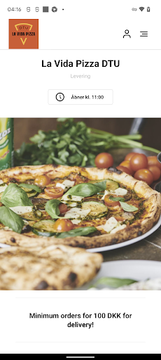 Android application La Vida Pizza DTU screenshort