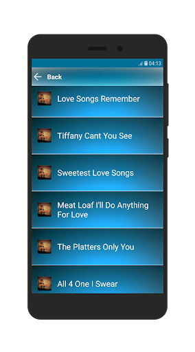 Android application 80s 90s Love Songs screenshort