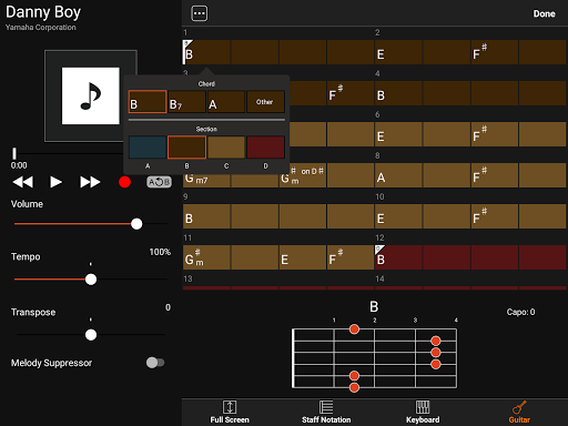 Screenshot of Chord Tracker