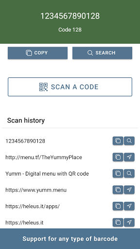 QR Code and Barcode Scanner Screen 3