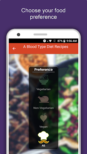 Screenshot of A Blood Type Recipes Diet Plan