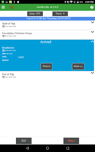 Android application RoadReady Pro Fleet ELD/AOBRD screenshort