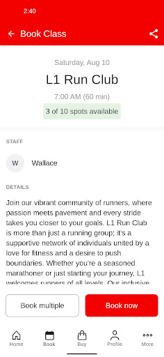 Screenshot of Level One Fitness