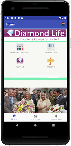 Android application Diamond life insurance screenshort