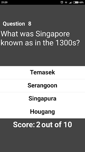 Quiz for Singapore Primary Social Studies 4