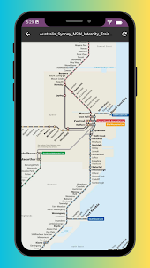 Mapa do Metrô de Sydney