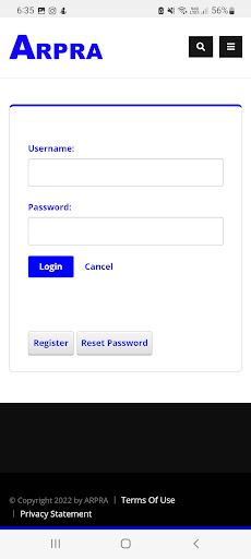 Android application ARPRA screenshort