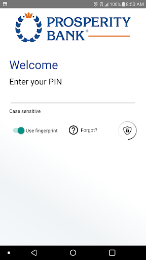 Prosperity Bank Token Screen 2