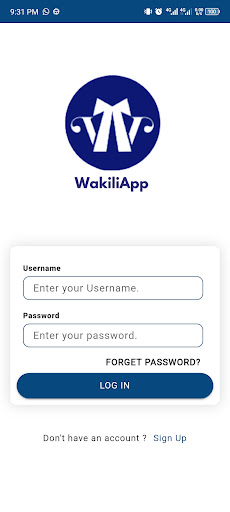 Android application WakiliApp - Legal Services screenshort