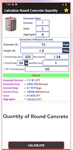Construction Calculator (Concr Screenshot