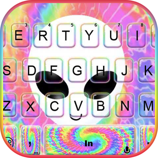 Alien Tie Dye Keyboard Theme logo