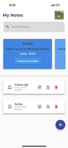 Executive Notes Screen 2