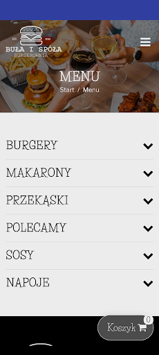 Android application Burgerownia Buła i Spóła screenshort