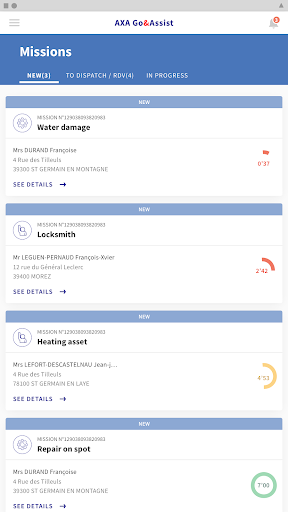 AXA Go&Assist Screen 3