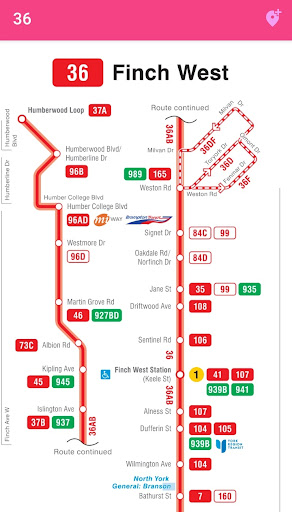 TTC Route Offline Screen 3