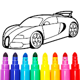 Learn Coloring & Drawing Car Games for Kids icon