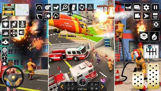FireFighter Rescue Truck Game.