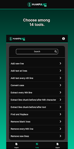 Manipulist Lite Screen 2