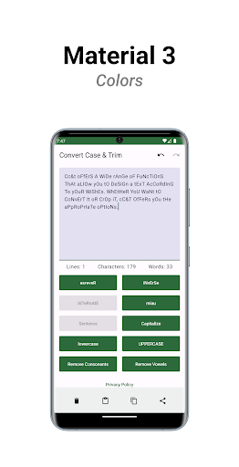 Cc&T: Convert Case & Trim Text Screen 3