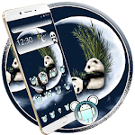 Cover Image of ดาวน์โหลด Panda Moon Night Theme 1.1.4 APK