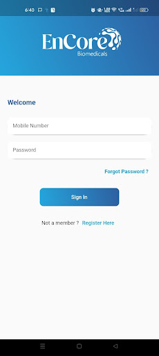 Encore Distributor App Screen 2