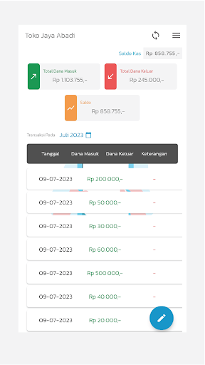 Android application Buku Kas AKPHB screenshort