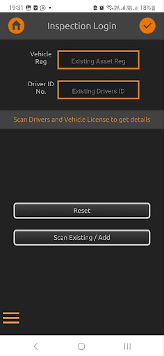 Android application GPS Pre-Trip Inspection screenshort