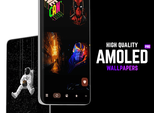Android application Amoled Pro Wallpapers screenshort