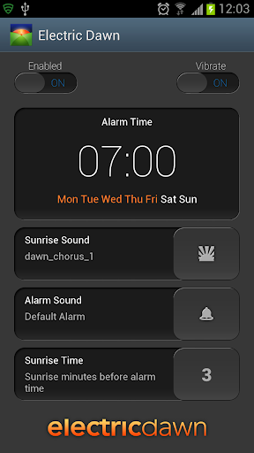 Alarm Clock Electric Dawn Screen 2