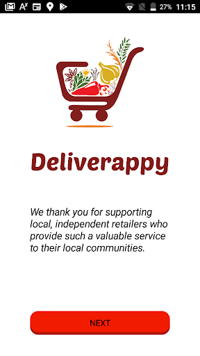Android application Deliverappy screenshort