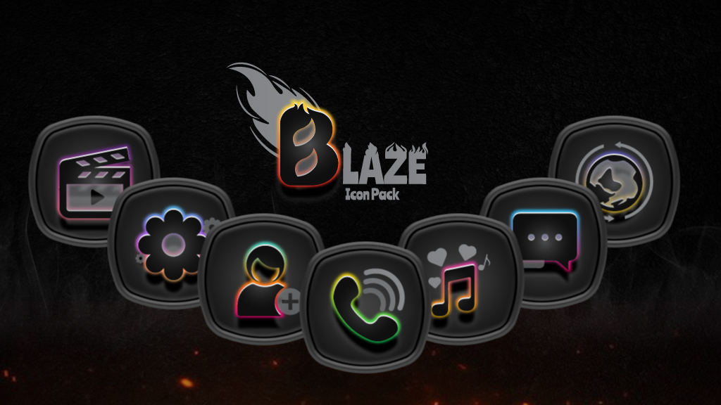 Blaze Dark Icon Pack banner