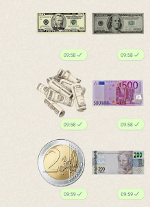 Currency Stickers | WASticker