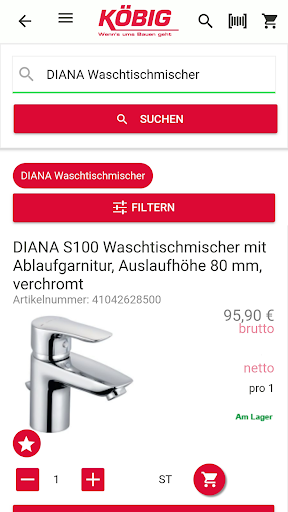 Android application Köbig SHK ShopApp screenshort