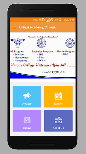 Unique Academy/College Screen 2