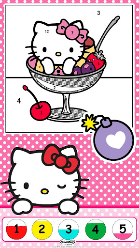 Color by Number with Hello Kitty screenshots 3