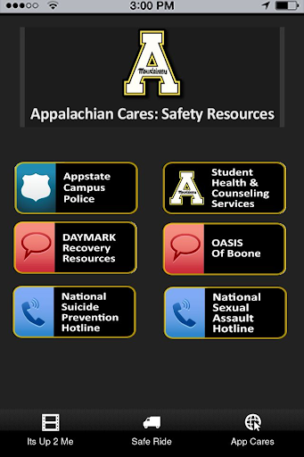 Android application App Cares screenshort