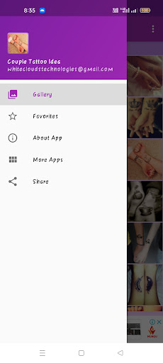 Android application Couple Tattoo Idea Gallery screenshort