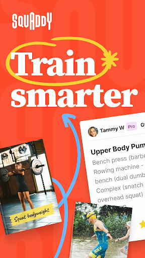 Android application Squaddy: Workout log & groups screenshort