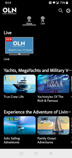 Android application Ocean Life Network screenshort