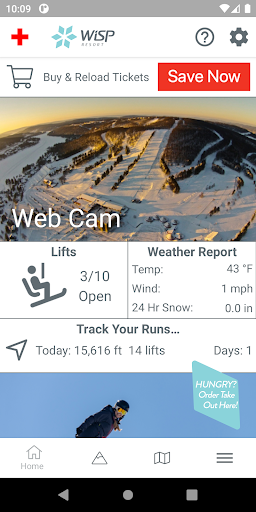Android application Wisp Resort screenshort