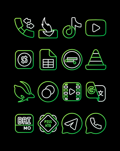 Screenshot of ForestLine Green - Icon Pack