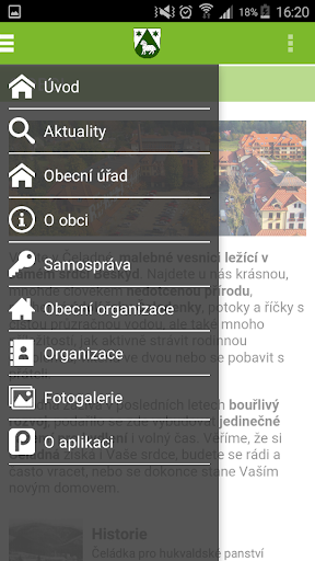 Android application Obec Čeladná screenshort