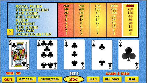 Video Poker - Jacks or Better  Screenshot 2 - AppWisp.com