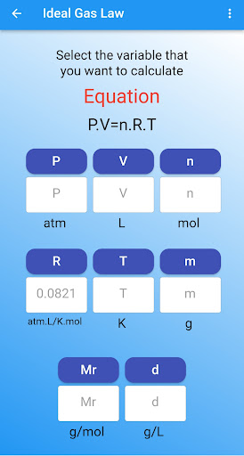 Chem Calculator Screen 3