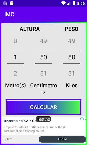 Calculadora IMC Screen 2