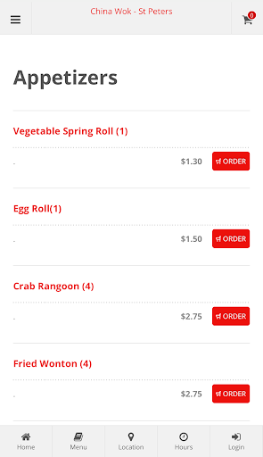 China Wok St Peters Ordering Screen 2